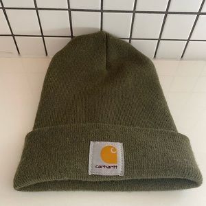 Olive green Carhartt beanie